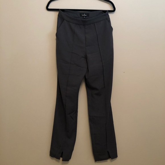 Lulus Aisha Charcoal Gray Trouser Pants - NWOT - Picture 3 of 8
